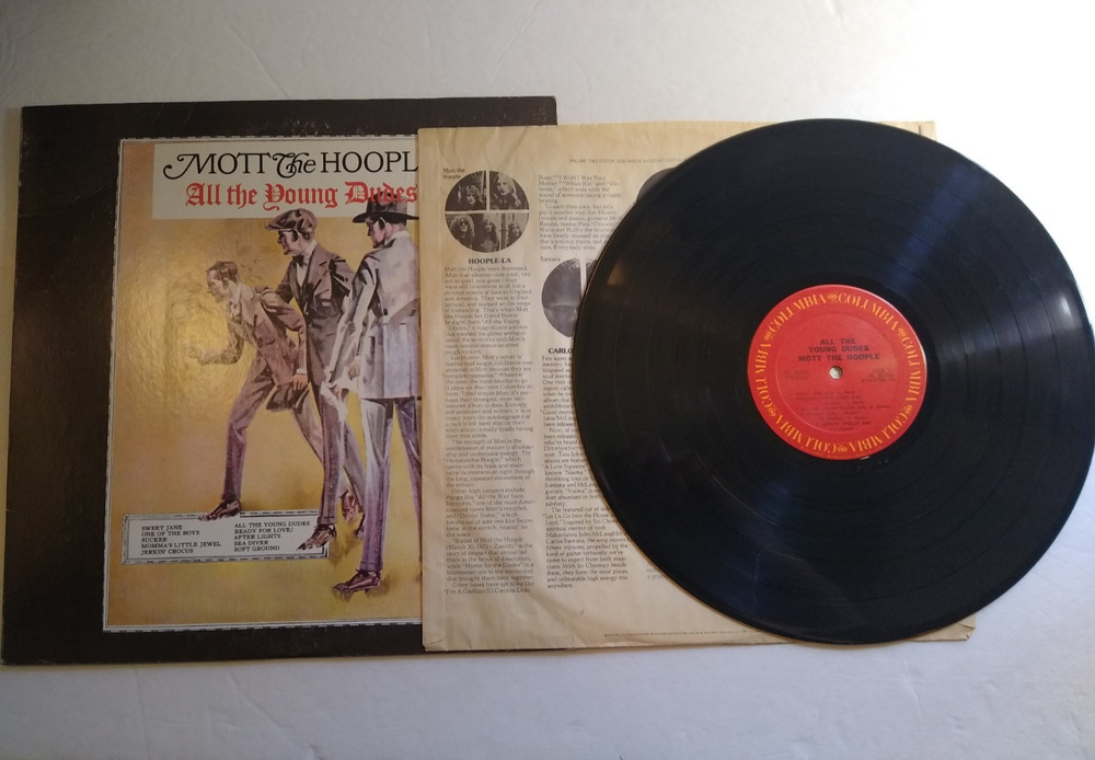 Mott the Hoople – All the Young Dudes LP Record 1972 Columbia Glam Rock 33 RPM